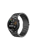 KRETON KRETON Huawei Watch Gt Runner Uyumlu SİYAH Kordon Klasik Baklava Model Paslanmaz Çelik Metal Kayış thumbnail 1
