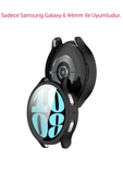 KRETON KRETON Samsung Galaxy Watch 6 44mm Uyumlu Kasa ve Ekran Koruyucu 360 Tam Koruma Silikon Kılıf thumbnail 3
