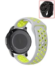 KRETON KRETON Amazfit GTR 42mm Uyumlu Kordon Yumuşak Dokulu Delikli Desenli Silikon Kayış thumbnail 1