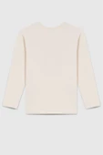United Colors of Benetton Kız Çocuk BNT-G23331 Uzun Kollu Tshirt Ekru - 2