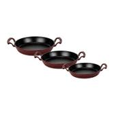 Lava Döküm Bordo 3’lü Sahan Seti (16-20-24 cm) – Şef Kalitesinde Lezzet ve Şıklık Bir Arada-Bordo thumbnail 1