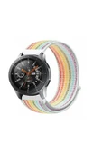 KRETON KRETON Samsung Galaxy Watch 46mm Uyumlu Spor Kumaş Desenli Cırt Cırtlı Kordon Kayış thumbnail 7