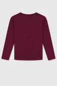 United Colors of Benetton Kız Çocuk  BNT-G23332 Uzun Kollu Tshirt Bordo thumbnail 2