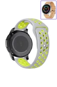 KRETON KRETON Huawei Watch Gt2 42mm Uyumlu Kordon Yumuşak Dokulu Delikli Desenli Silikon Kayış thumbnail 4