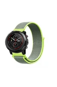 KRETON KRETON Amazfit 3 Stratos Uyumlu Spor Kumaş Desenli Cırt Cırtlı Kordon Kayış thumbnail 1