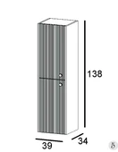 Denko Marsilya 100 cm (Beyoğlu Yeşil) Banyo Dolabı Takımı ve Boy Dolabı thumbnail 4