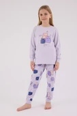 RolyPoly Kız Çocuk Uzun Kol Pijama Takım Lila thumbnail 5