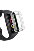 KRETON KRETON Honor Band 6 Uyumlu Kasa ve Ekran Koruyucu 360 Tam Koruma Silikon Kılıf thumbnail 4