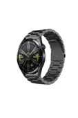 KRETON KRETON Huawei Watch Gt3 46mm Uyumlu GÜMÜŞ Kordon Klasik Baklava Model Paslanmaz Çelik Metal Kayış thumbnail 7
