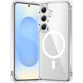 Samsung Galaxy S25 Plus Uyumlu Şeffaf MagSafe Kılıf Darbe Emici Silikon, Kamera Korumalı, Manyetik - 1