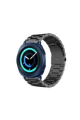 KRETON KRETON Samsung Gear Sport Uyumlu GÜMÜŞ Kordon Klasik Baklava Model Paslanmaz Çelik Metal Kayış thumbnail 7