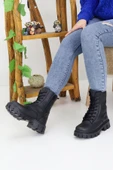 Emax Kadın Bağcıklı Fermuarlı Kalın Taban Postal Bot Kışlık Su Geçirmez thumbnail 3