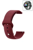 KRETON KRETON Huawei Watch Gt3 SE Uyumlu BORDO Kordon Yumuşak Dokulu Silikon Kayış thumbnail 1