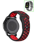 KRETON KRETON Amazfit GTS-GTS2-GTS2E-GTS3-GTS4 Uyumlu Kordon Yumuşak Dokulu Delikli Desenli Silikon Kayış thumbnail 3