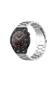 KRETON KRETON Huawei Watch Gt3 SE Uyumlu GÜMÜŞ Kordon Klasik Baklava Model Paslanmaz Çelik Metal Kayış thumbnail 1