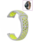 KRETON KRETON Samsung Galaxy Watch 3 45mm Uyumlu Kordon Yumuşak Dokulu Delikli Desenli Silikon Kayış thumbnail 6