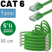 5 adet 50 cm IRENIS CAT6 Kablo Yassı Ethernet Network Lan Ağ Kablosu thumbnail 2