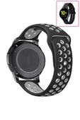 KRETON KRETON Samsung Galaxy Watch Active 2 40mm/44mm Uyumlu Kordon Yumuşak Dokulu Delikli Desenli Silikon Kayış thumbnail 9