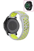 KRETON KRETON Samsung Galaxy Watch 6 Classic 43mm/47mm Uyumlu Kordon Yumuşak Dokulu Delikli Desenli Silikon Kayış thumbnail 9