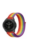 KRETON KRETON Samsung Galaxy Watch 42mm Uyumlu Spor Kumaş Desenli Cırt Cırtlı Kordon Kayış thumbnail 7