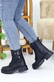 Emax Kadın Bağcıklı Fermuarlı Tokalı Kalın Taban Postal Bot Kışlık Su Geçirmez thumbnail 3
