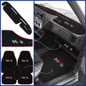 Tofaş Şahin Doğan Kartal Nakışlı Oto Halı Paspas Seti & Yüksek Torpido Kaplama Halısı & Sehpa Örtüsü thumbnail 1