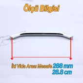 Mobilya Çekmece Mutfak Dolabı Dolap Kulpları Kulb Kulpu Krom Gümüş Metal Kulp 288 mm - 28.8 cm thumbnail 3