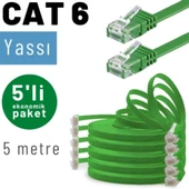 5 adet 5 Metre IRENIS CAT6 Kablo Yassı Ethernet Network Lan Ağ Kablosu thumbnail 2