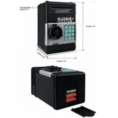 Elektronik Şifreli Kasa Otomatik Kağıt Para Alan ATM Kumbara Pembe thumbnail 2