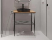 Denko Perast 95 cm (Siyah) Banyo Dolabı Alt Modül Lavabo thumbnail 1