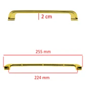 Mobilya Mutfak Dolabı Çekmece Dolap Kulpu Kulbu Metal Kulpları Gold Altın (224 MM - 22.4 CM) thumbnail 2