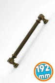 Mobilya Çekmece Mutfak Dolabı Dolap Kulpları Kulb 19.2 cm 192 mm Çizgili Antik Sarı Metal Kulp thumbnail 1