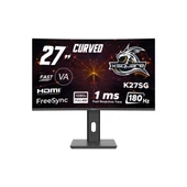 Dexim K27SG 27'' 180Hz 1ms (Hdmı+Dp) Freesync Adaptive Sync Full Hd Curved Fast Va Gaming Pivot Monitör thumbnail 1