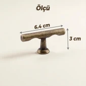 Metal Kulp Düğme Mobilya Çekmece Mutfak Dolabı Dolap Modern Kapak Kulpları Tepsi Eskitme Antik Sarı thumbnail 2