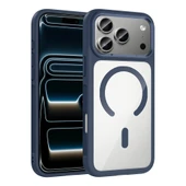 Apple iPhone 17 Pro Max Kılıf M-Safe Şarj Özellikli Metal Kamera Çerçeveli Zore Tiko Kapak - 1