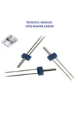 Zetina Singer Bernina Janome Çift Iğne Ve Nervür Ayak Set (iğne Paket Içinde 2mm,3mm Ve 4 Mm'dir.) thumbnail 2