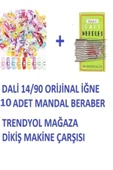 Bluemix Dikiş Nakış Plastik Klips Tutucu Mandal (renkli 10 Adet)- Dali Ev Tipi Makine Iğnesi 14/90 10 Adet thumbnail 1