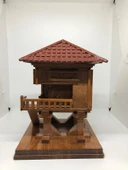 Lebron El Yapımı Ahşap Serender Bordo Çatılı thumbnail 2