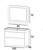 Denko Forever 100 cm (Beyaz) Banyo Dolabı Takımı ve Boy Dolabı thumbnail 3