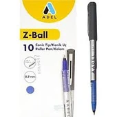 Adel Z-ball Roller Kalem 0.7 Mm Mavi 10 Adet - 1