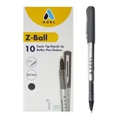 Adel Z-ball Roller Kalem 0.7 Mm Siyah 10 Adet - 1