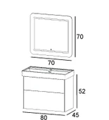 Denko Forever 80 cm (Antrasit) Banyo Dolabı Takımı thumbnail 3