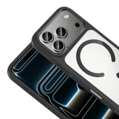 Apple iPhone 17 Pro Max Kılıf M-Safe Şarj Özellikli Metal Kamera Çerçeveli Zore Tiko Kapak - 6