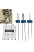Singer Safety Singer Zetina Beko Bindallı Kiwi Dikiş Makinası 2 Mm-3mm-4mm Çift Iğne Ve Nervür Ayak Seti thumbnail 2