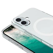 Apple iPhone 17 Kılıf IC Çipli M-Safe Şarj Özellikli Şeffaf Kamera Çerçeveli Zore Toledo Kapak - 3