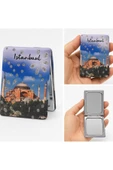 Anılarla Dolu İstanbul Hatırası Işıltılı Taşlı Cami Temalı Katlanabilir Mini Makyaj Cep Aynası thumbnail 1