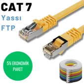 5 adet 5 Metre IRENIS CAT7 Kablo Yassı FTP Ethernet Network LAN Kablosu thumbnail 2