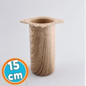 Mobilya Kanepe Koltuk Baza Yükseltici Yükseltme Ayağı Ayakları Plastik Doğal Meşe Renk 15 cm thumbnail 6