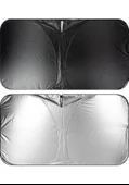 Cbtx Araba Güneşliği Yaz Ön Cam Güneş Koruyucu Isı Yalıtımı Katlanır Araba Güneşlik Perdesi 145x70 Cm Titanyum Gümüş - 1
