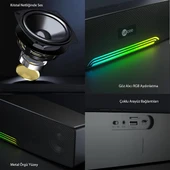 Lecoo DS109 Bluetooth/AUX/TF KART/USB 10W Soundbar Taşınabilir Stereo Masaüstü TV Hoparlör thumbnail 3